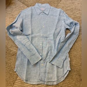 Orlebar Brown Tailored Fit Blue Button Down Shirt